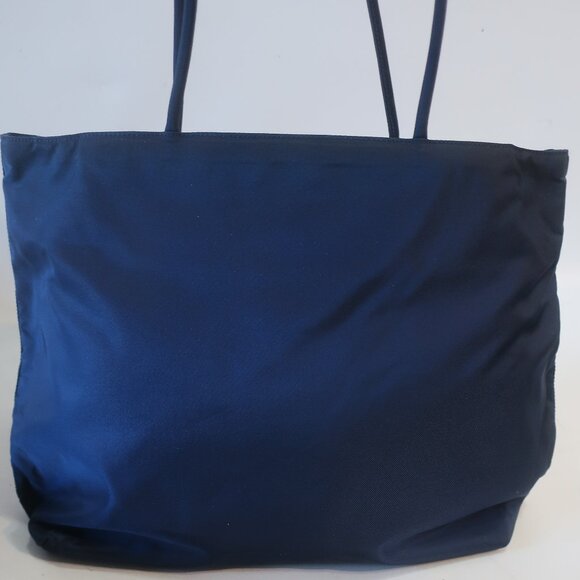 Authentic Women Prada Tessuto City (21) Blue Baltico Nylon Shopper Tote Handbag - Picture 8 of 15
